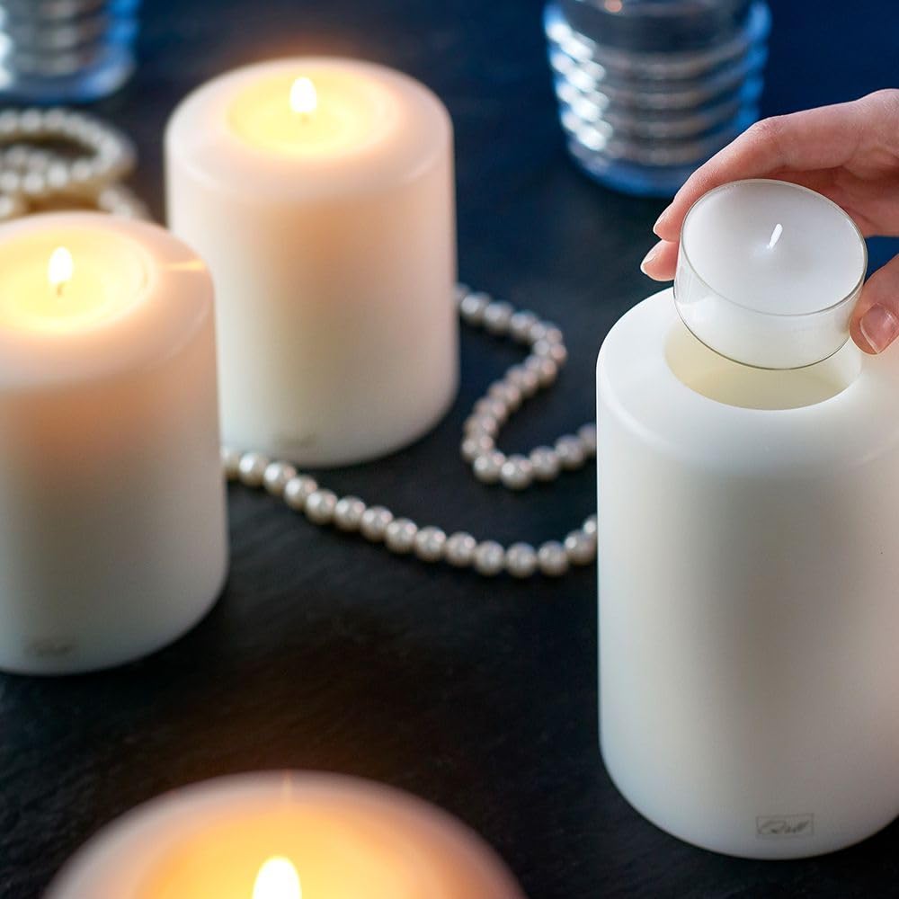 Lot 50 Bougies Chauffe-plat Blanc - 4 Cm - Durée 4h - Coque Alu - Marque Acorde