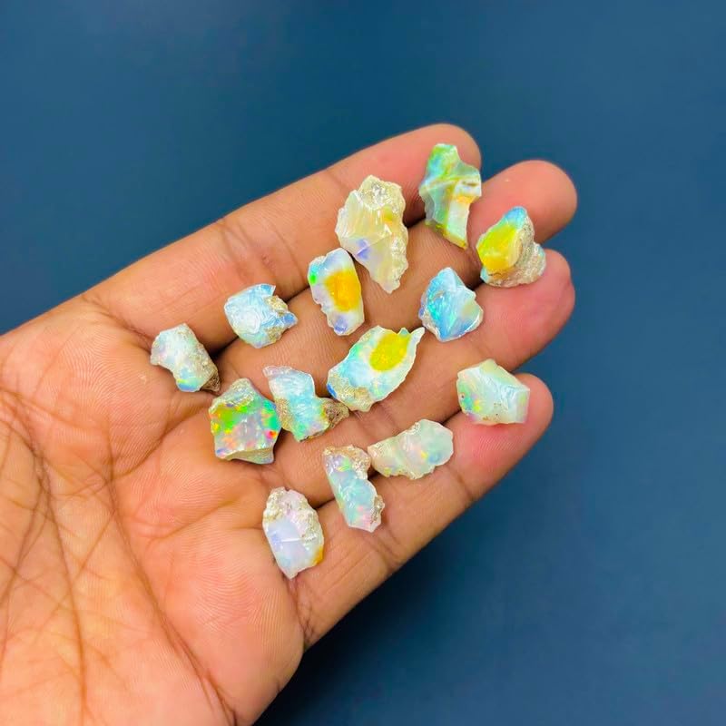 Aemmbriluxe™ Top AA+ Quality of Natural Ethiopian Opal Rough Loose Gemstone Raw Fire Crystals Rock Play of Colors, Wedding Gift, Beads, Jewelry Making, Healing Chakra, Wire Wrapping Crystals - Image 2