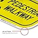 Pedestrian Walkway Left Sign, 6x12 Inches, Rust Free .040 Aluminum, Fade Resistant, Made in USA
