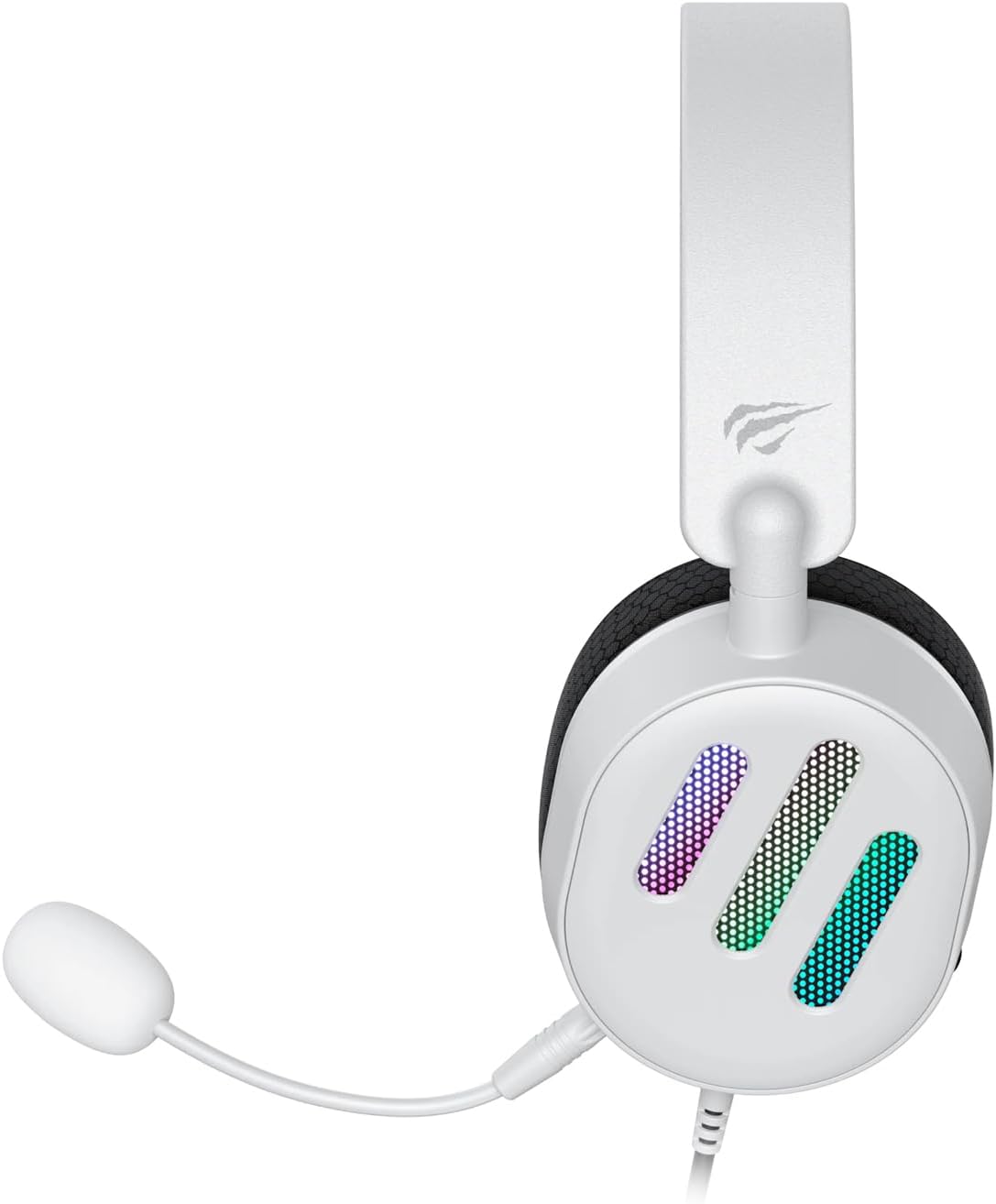 Havit H2038U RGB Wired Gaming Headset, side view مع الميكروفون