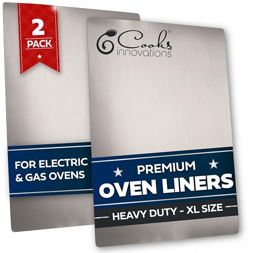 Cooks Innovations Non-Stick Oven Protector Mat - 2 Heavy Duty Nonstick Oven Rack Liners to Protect Convection, Electric, Gas, & Microwave Ovens - BPA & PFOA Free Heat Resistant Baking Mat