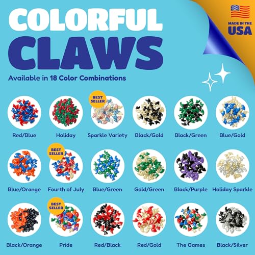 Image of Soft Claws Dog Nail Caps, 40 XX-Large Nail Caps, Made in USA - Vet Developed, Safe & Non-Toxic Easy to Apply Claw Covers | Protects Furniture & Skin, Red & Gold Sparkle