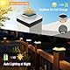 vighep 4x4 Solar Pfostenkappenleuchten, 3 Pack Pfostenkappe Solar mit 3 Farbmodi, Wasserdicht Solarlampe Außen Gartendeko für Hölzerne Pfosten, Terrasse, Garten, Veranda und Briefkasten