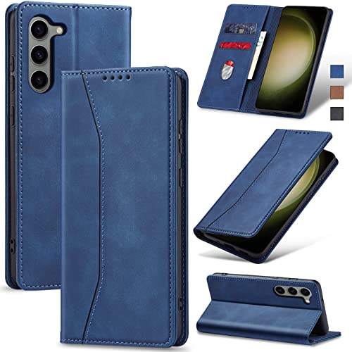 Image of Jasonyu Flip Wallet Case for Samsung Galaxy S23 5G,Blue