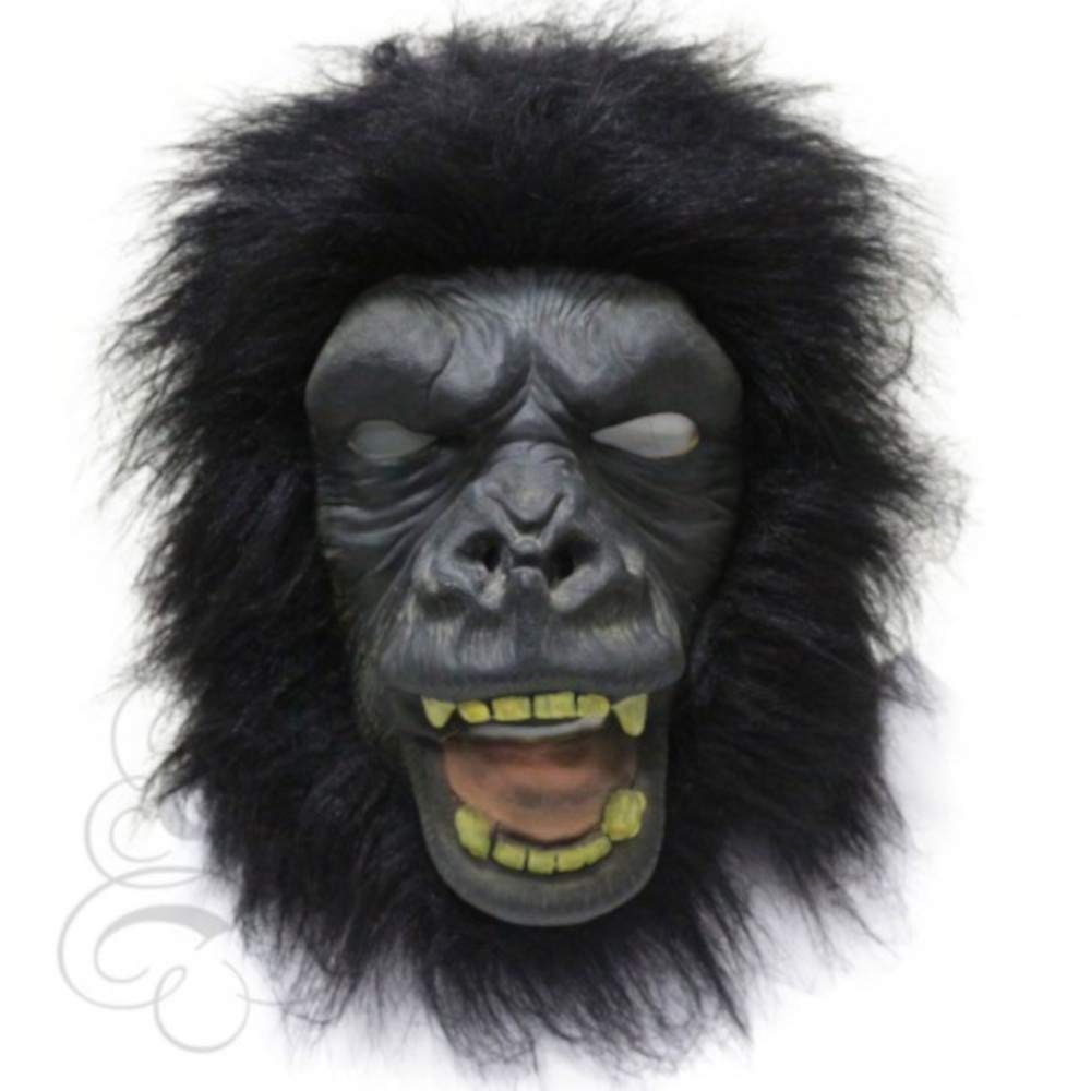 B-Creative Latex Full Head Overhead Animal Cosplay Masquerade Fancy Dress Up Carnival Mask (Gorilla Mask)