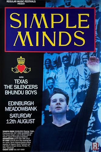 Poster Simple Minds Concert 1980 grande affiche pour habiller un grand mur vide
