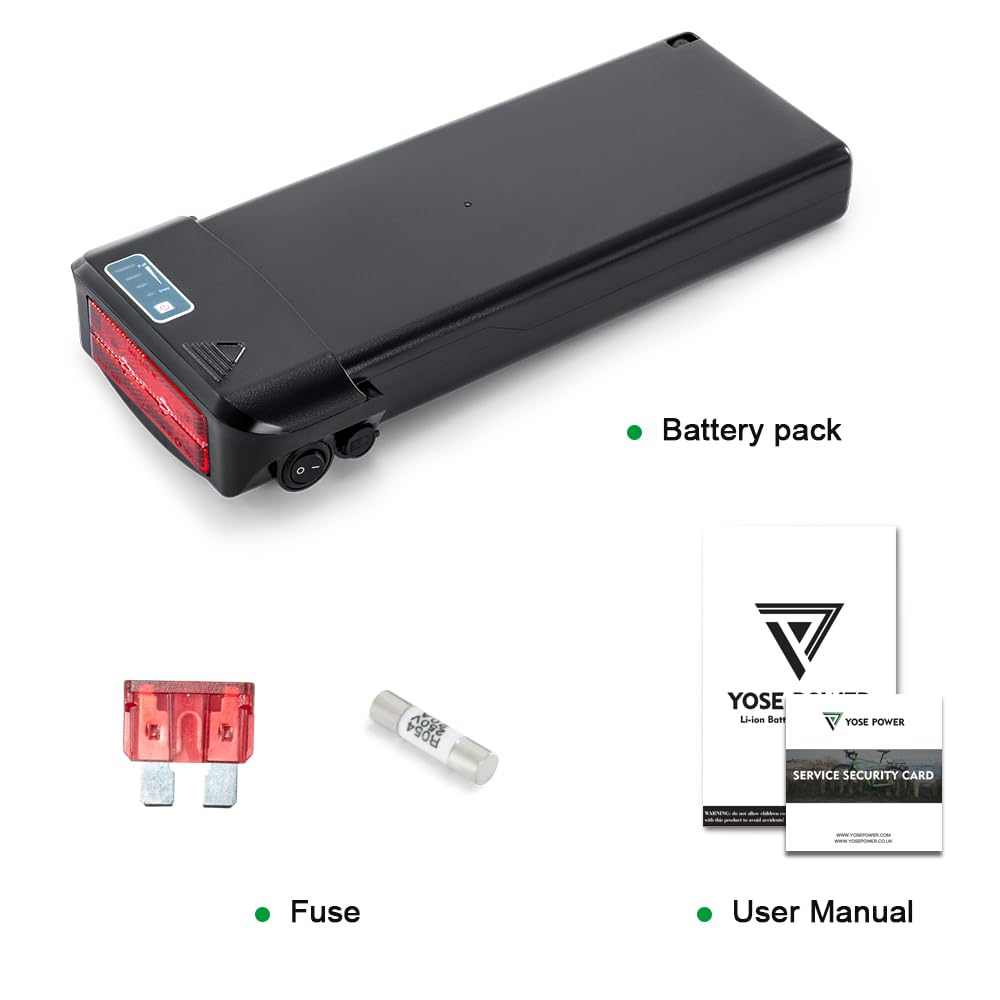 YOSE POWER Batterie de vélo électrique 36V 11,6Ah pour Moteur 36V 250W/350W/500W – Compatible Zündapp Green 7.7 Z802