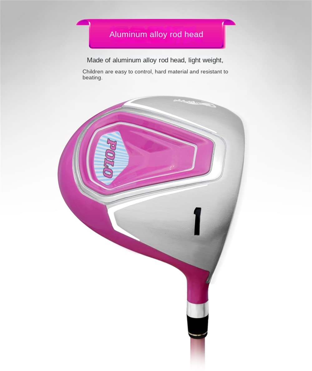 Perfecciona tu juego de golf con nuestro putter de mazo para niños, palo de golf de madera número 1 para principiantes, niños y niñas (rosa para 3-5 años)