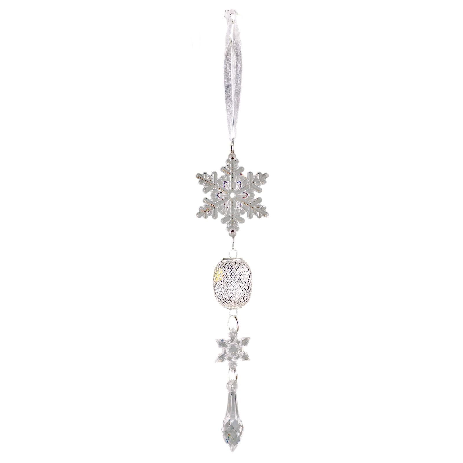 Tsophreniq Christmas Decorations Shatterproof Snowflake Hanging Ornament for Holiday Party Tree Home Christmas Ornament Clear Hanging Decorations