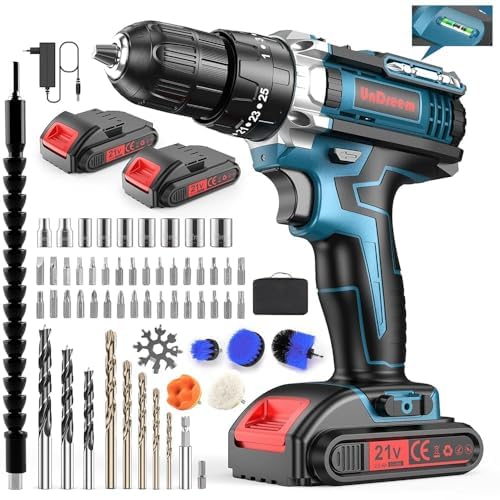 Taladro Atornillador 21V 3-en-1 – Set completo de 61 accesorios, ...