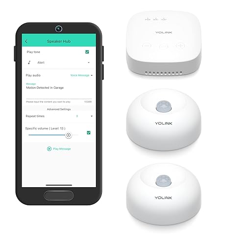 YoLink SpeakerHub & Two Motion Sensor Smart Home and Security