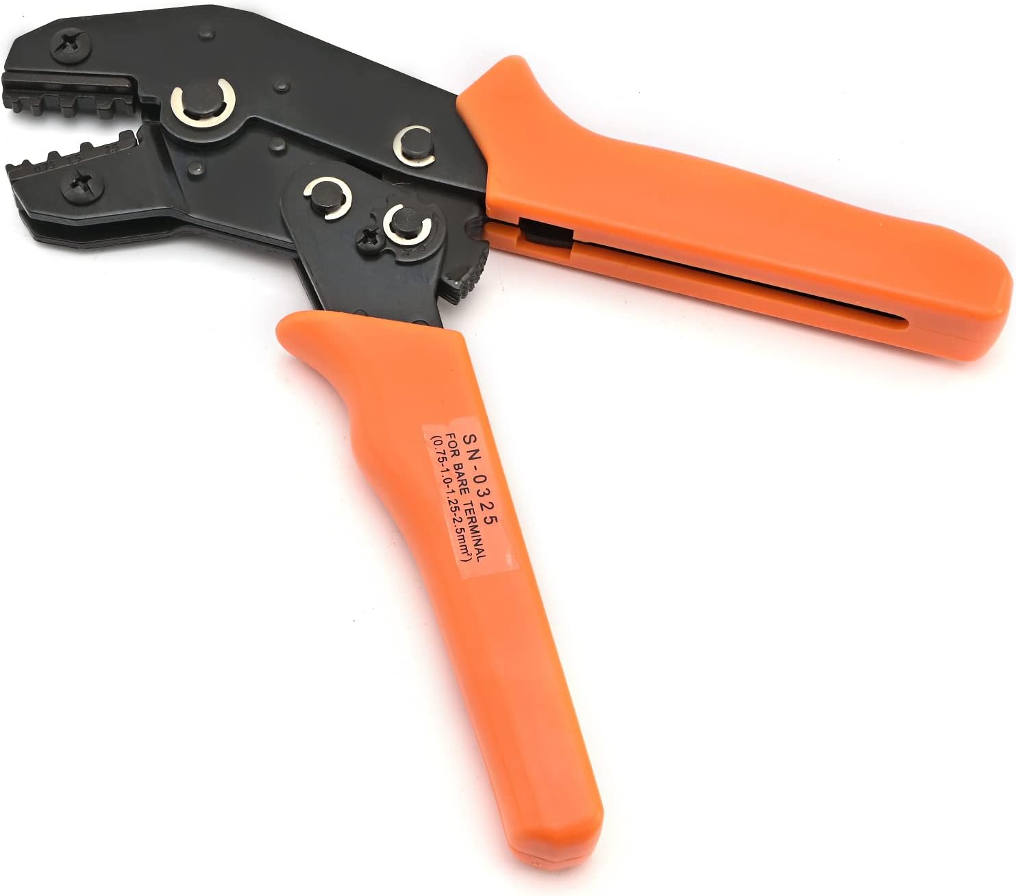 Utoolmart 7-inch Ratchet Crimping Press Plier Crimper Tool SN-0325 for 0.75-2.5mm² Wire Insulated Terminal 1 pcs