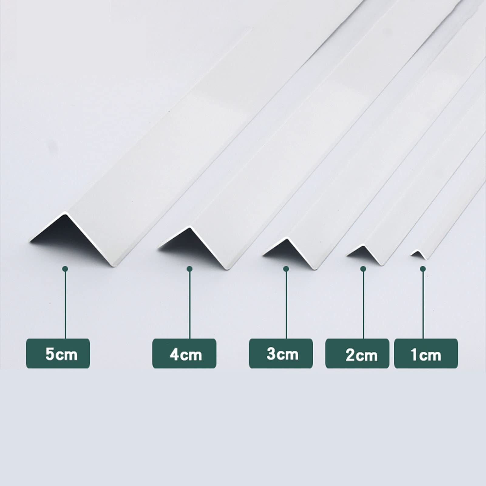 Plastique PVC coin mur de décoration Protecteur d'angle mural, protections d'angle en alliage d'aluminium for protection de bord mural, 100 cm, bouclier d'angle auto-adhésif à 89 degrés for la protect