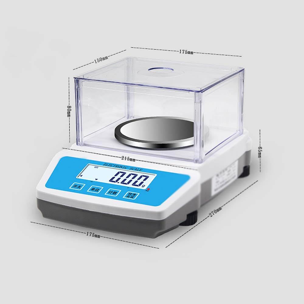Präzisions-0,001 g elektronische Waage, 0,01 g digitale Küchenwaage, 0,1 g Laborwaage, Zählgewichtswaage, goldene Schmuckwaage, mit LCD-Hintergrundbeleuchtung, Tara und Kalibrierung (Farbe: 1000 g/0,