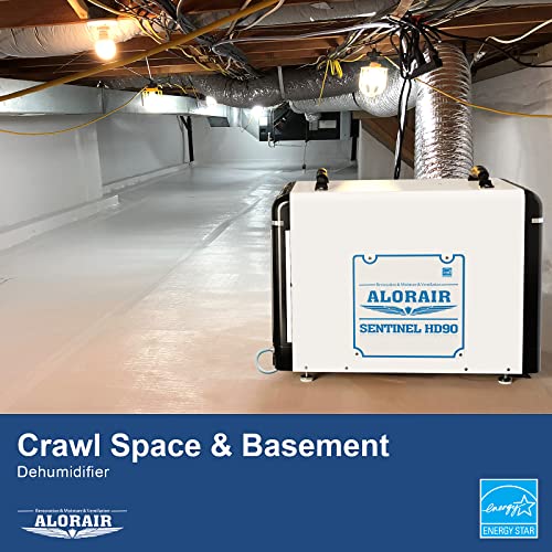 Alorair Basement/Crawl Space Dehumidifiers 198 Pint (Saturation), 90 Ppd (Aham), Energy Star Listed, 5 Years Warranty, Auto Defrosting System, Cetl, Up To 2,600 Sq. Ft, Optional Remote Monitoring #TOP4
