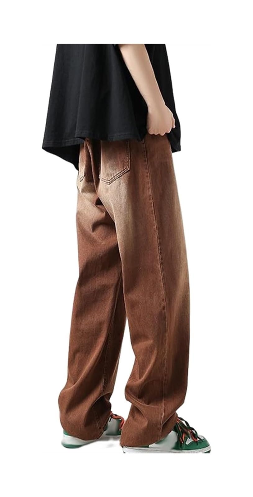 Vaqueros De Pierna Ancha For Hombre, Estilo Hip Hop, Ropa De Calle Informal, Holgados, Holgados, Con Cordón Ajustable.