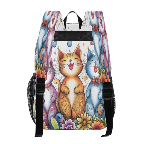 Clear Backpack for School Three Singing Cats Transparent Bookbag for Girls See Through PVC Boy Backpacks3