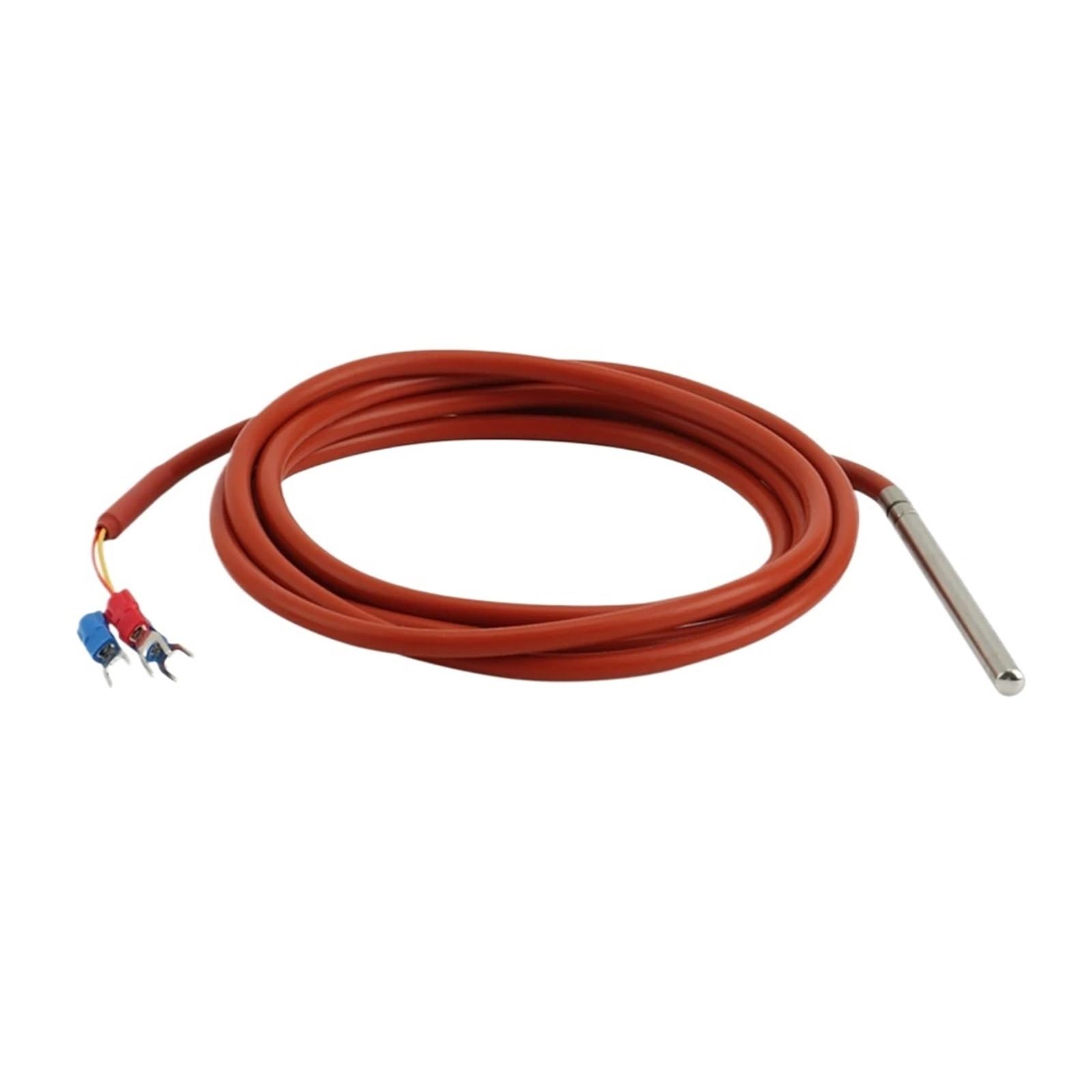 LBBCQVJK 2m PT100 Temperature Sensor 3 Wire Coated Probe 6mm*80mm Diameter*Length -20-200 Degree Celsius