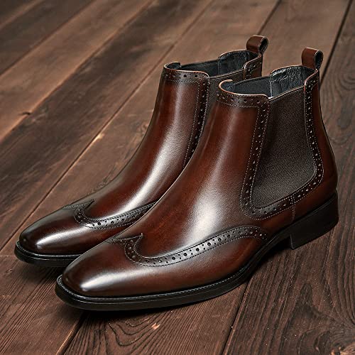 Image of Men's Chelsea Boots Mens Genuine Leather Dress Boots