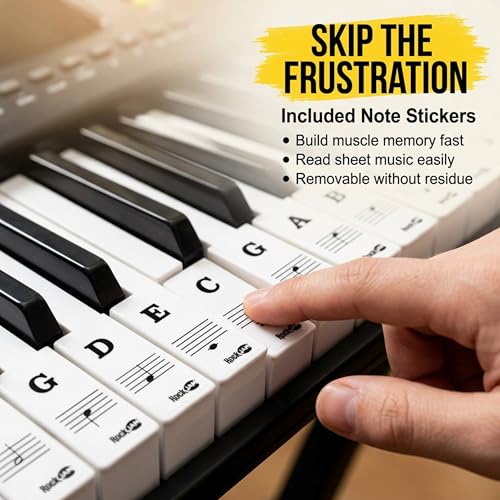 RockJam 61 Key Compact LED Keyboard Piano