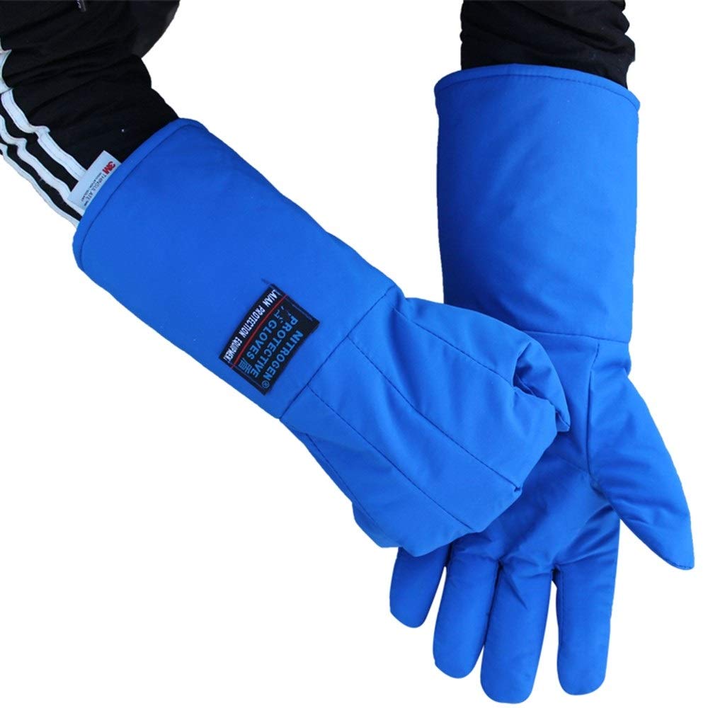 Guantes de trabajo resistentes al desgaste. Guantes de trabajo for hombre, guantes anticongelantes de nitrógeno, frío y anti-líquido, 15 ", 17", 23" (Color : L-45CM, Size : XL)