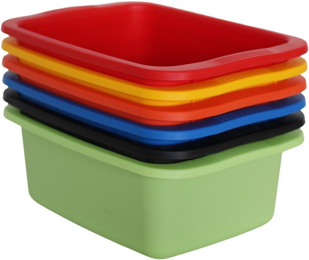 Macchiavelli catino rettangolare nero. Bacinella in plastica di capacità 10L. Vaschetta multiuso misure 42 x 31 x 15,5 cm