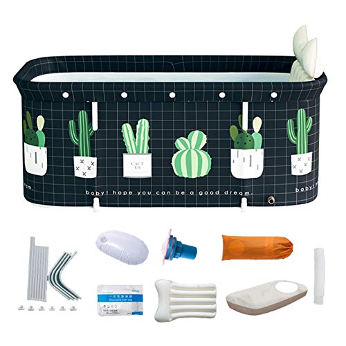 Bañera portátil plegable para adultos y niños, mantiene la temperatura, para adultos, viajes, camping, spa Cover