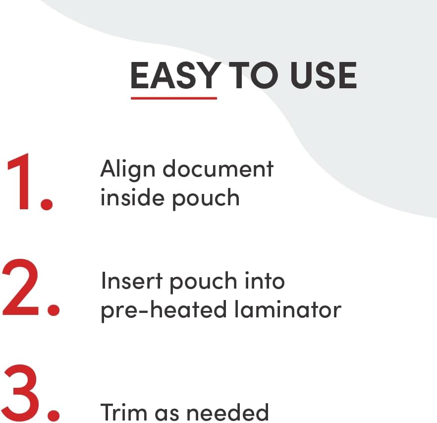 TruLam 3 Mil Laminating Pouches with Rounded Corners | Letter Size | 9 in. x 11-1/2 in. | Matte Finish | Premium Adhesive with Anti-Glare | 2 Carriers Included | 100 Pack