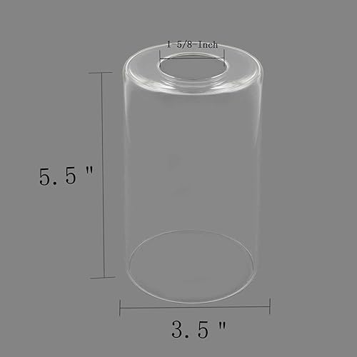 Miniatura 4 de Anmire G0072 - Paquete de 3 pantallas de vidrio transparente, globo o cubierta de repuesto para lámpara de araña de pared, globo o cubierta con