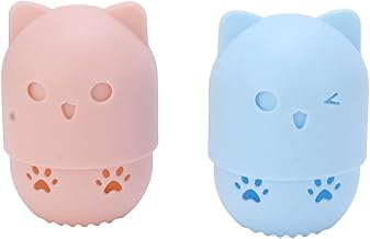 Makeup Sponge Holder Soft Breathable Design Sanitary Beauty Sponge Case for Makeup Accessories (Pink and Blue)