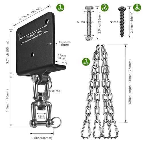 Image of BeneLabel Heavy Bag Hanger for Punching Bag Beam Mount Hardware 360 Rotation Boxing Bag Ceiling Mount I-Beam Hanger for Hanging Heavy Punching Bags Wall Hangers
