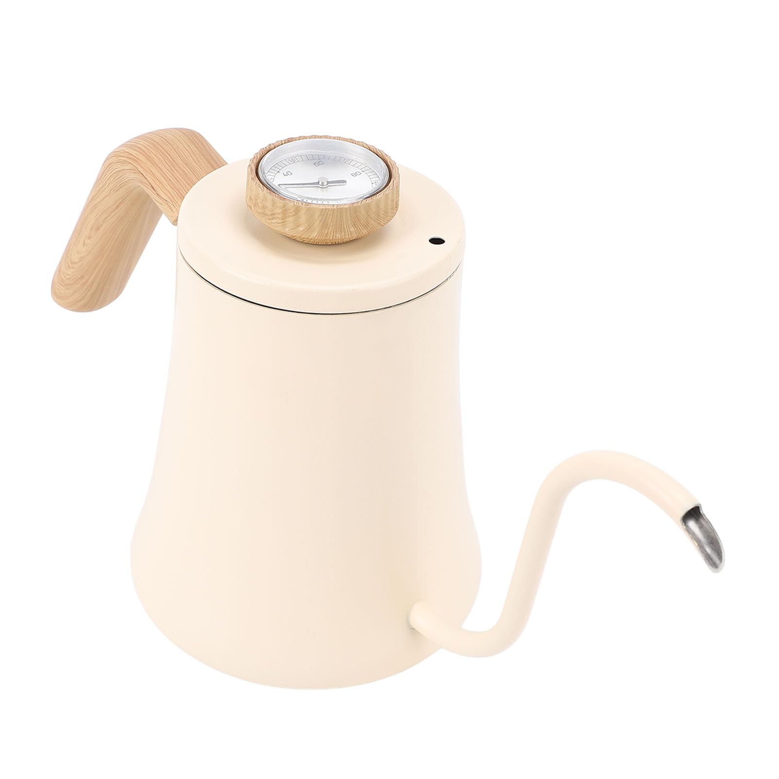 Emoshayoga Bollitore da caffè a Collo di Cigno in Acciaio Inossidabile con Coperchio con Termometro per un Versamento Regolare, Ideale per la Domestica