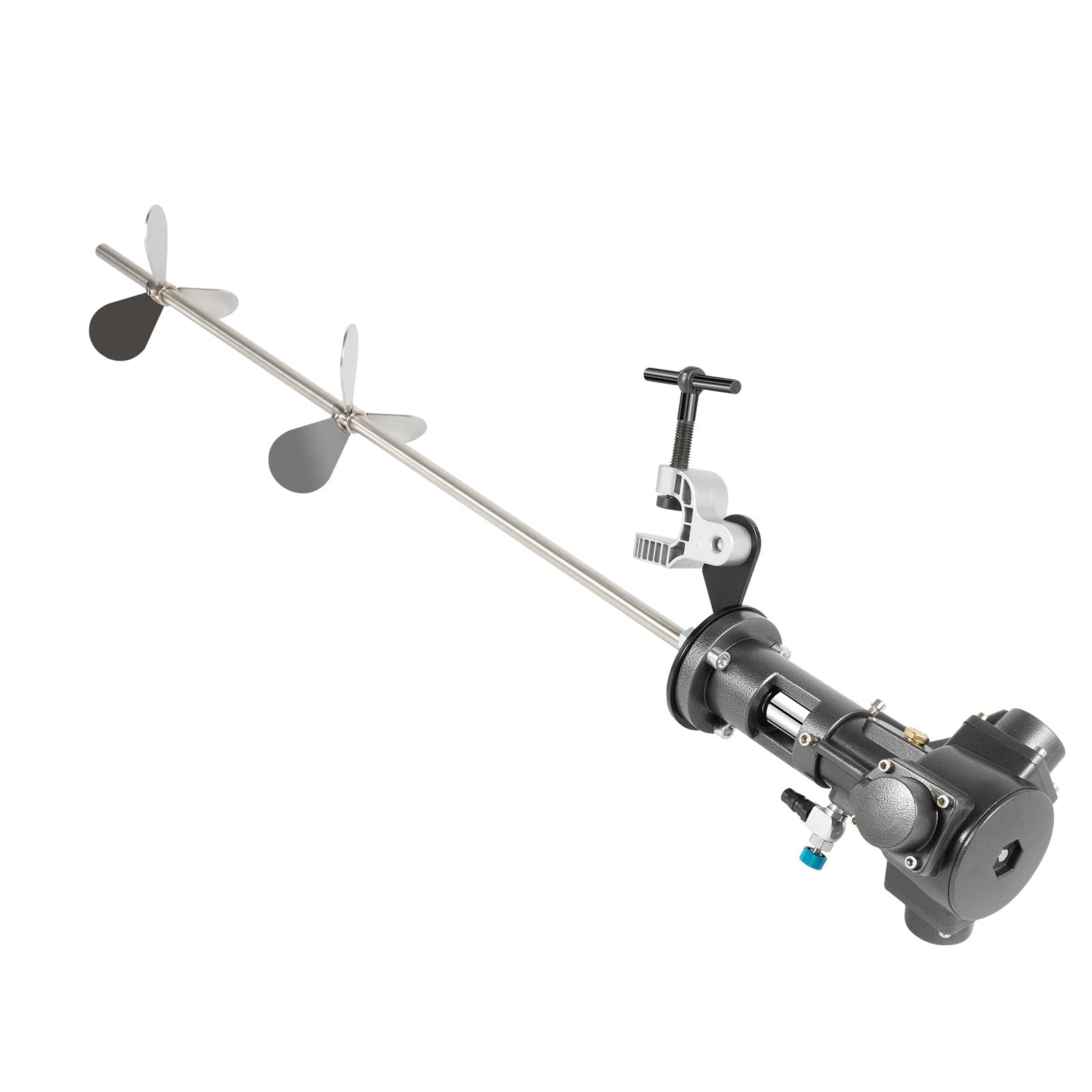 Dunleymin Silver 50 Gallon Pneumatic Paint Mixer Air Agitator Paint Mix Tool 1/2Hp Paint Stirring Machine Bracket Pneumatic Agitator For Paint, Plaster, Cement, Concrete And Mortar