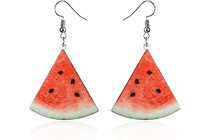Watermelon Statement Acrylic Earrings: A Fruity Fashion Staple for Women