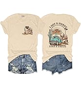 Wedsadl I Got A Heart Like A Truck T Shirt Women Country Music Shirts Nashville Concert Western C...