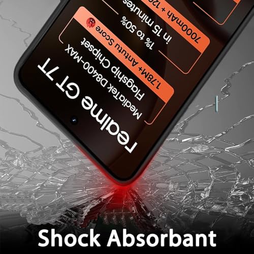 Image of TOUCCH 3D Face Case Cover for Realme GT 7 5G / GT 7T 5G / GT 7 Dream Edition| Shock Proof Design with Camera Protection Ring| Liquid Case (Microfibre Lining) for Realme GT 7| Silicone - Black