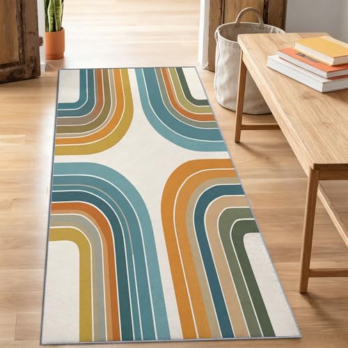 Tapis doux arc color-block bleu-vert pour une ambiance cocooning - 6