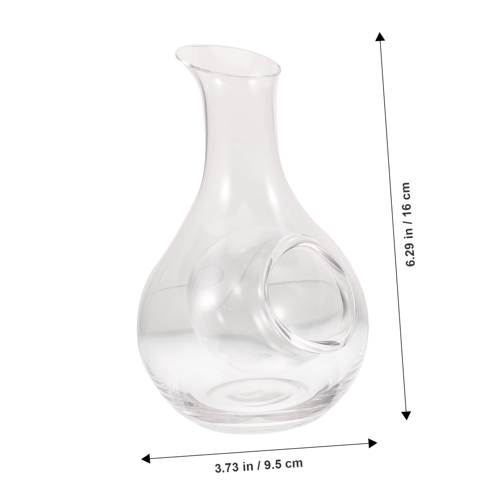 GRIRIW Ice Jug Sake Bottle with Hole Red Wine Decanter Cold Sake Flask Red Wine Supplies Decanter Cold Sake Decanter Wine Clear Sake Bottle Wine Vase Transparent Glass