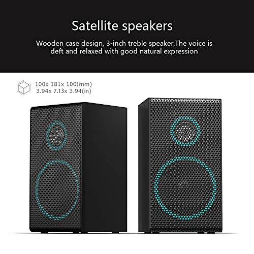ineo Wooden 2.1 Gaming/PC Speakers with Subwoofers and Individual Control Box (W301)