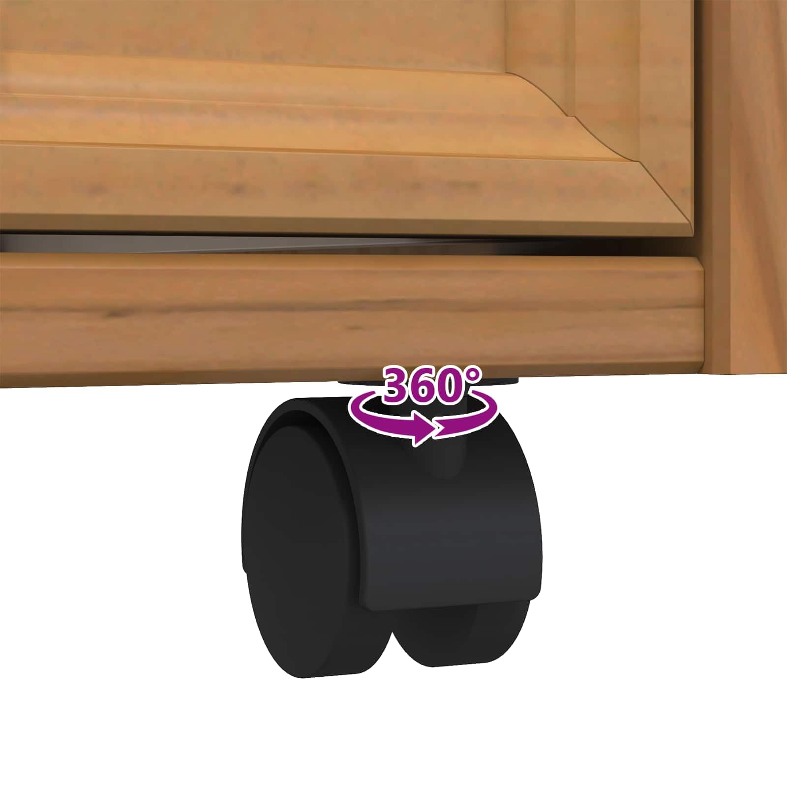 vidaXL Armadietto Rotolante con Cassetti CORONA Marrone Miele, Spazio ampia per salotto, ufficio, hobby, design rustico con mobiletto e cassetto, facile da pulire