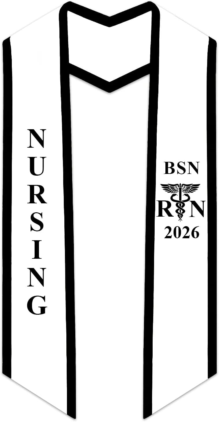 CLERKMANS Nursing BSN RN Stole for Graduation