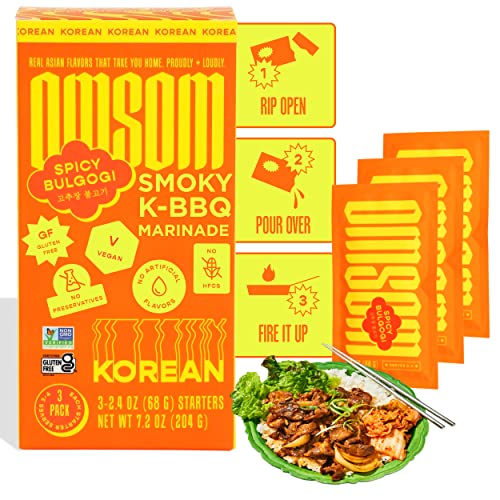 Korean Spicy Bulgogi Sauce by Omsom, All-In-One Asian Sauce Packets,