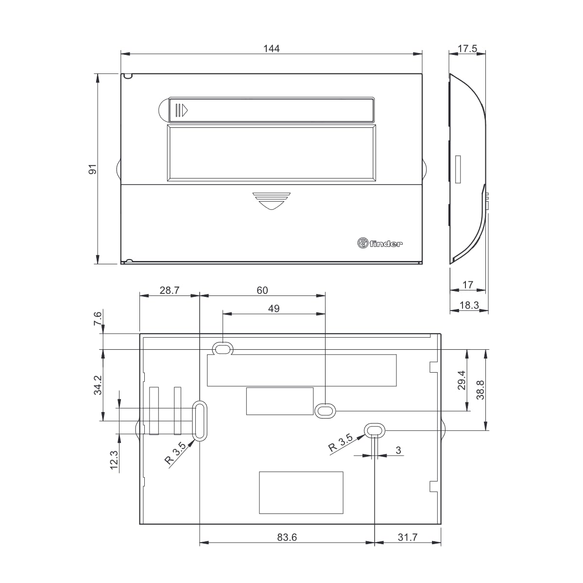 Digitales Wandthermostat, Einstellung mit Reitern, Kippen, wöchentliche Programmierung mit Zeiteinstellungen, Warm-/Kaltfunktion, batteriebetrieben, Heizkessel, 1C.61.9.003.0101