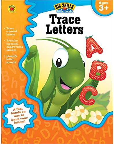 Trace Letters Handwriting Workbook, Alphabet and Basic Vocabulary Activity Book for Kindergarten and Preschool Learning (Big Skills for Little Hands®)