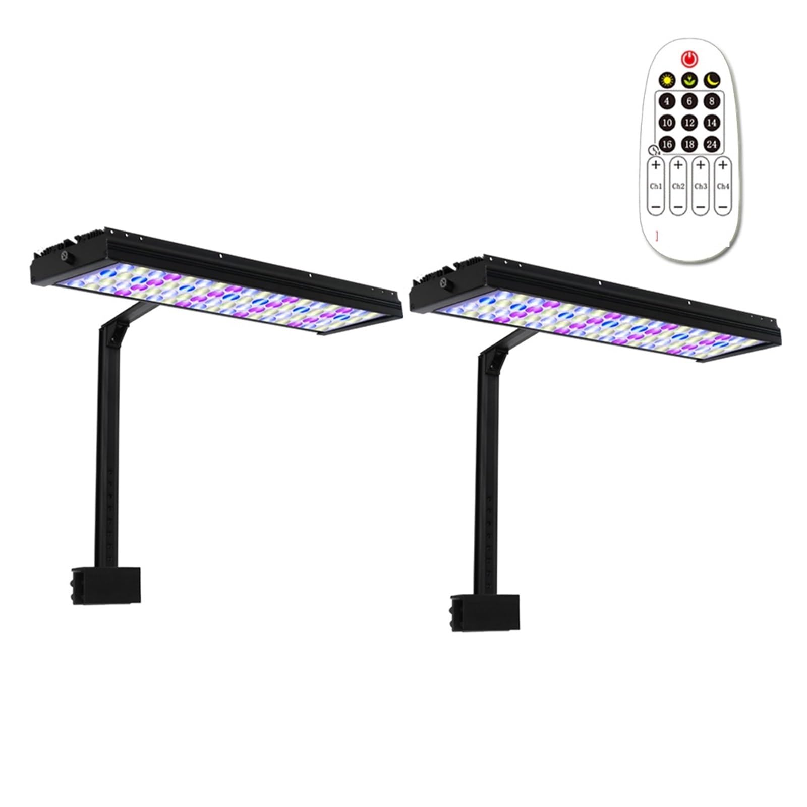 Luz LED para acuario Luz de acuario plantada de 60cm/120cm, luz de tanque de peces de espectro completo for plantas de agua con temporizador, lámpara LED de amanecer y atardecer de alta potencia (Col