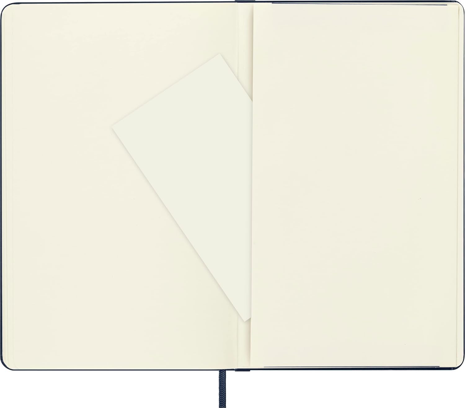 Moleskine Classic Notebook, Hard Cover, Large (5" x 8.25") Plain/Blank, Sapphire Blue, 240 Pages