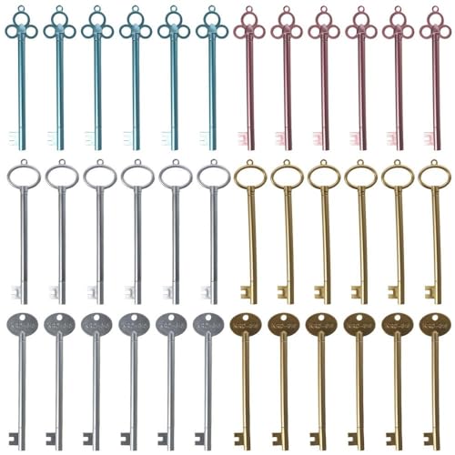 Bolígrafos con forma de llave multicolor, punta fina negra