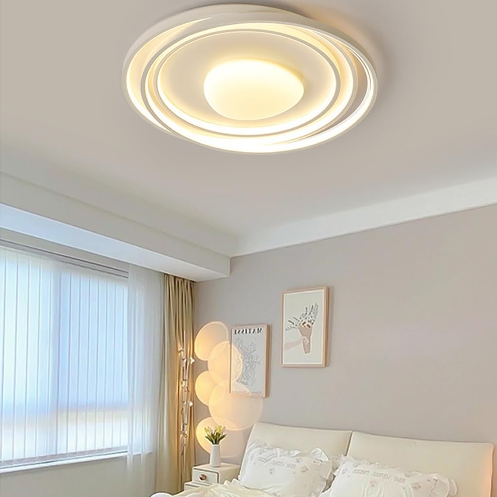 Beiltuga Dimmable Led Ceiling Light with Remote Control Contemporary Ceiling Light Round Acrylic lampshade 3000K-6000K 44W for Living Room Bedroom Kitchen entryway Dining Room or Home Office