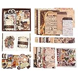 RANYAKE 260-teiliges ästhetisches Scrapbook-Set, Bullet Junk-Tagebuch-Kit, Vintage-Scrapbook Journaling, enthält A6-Notizbuch, Aufkleber, Scrapbook-Material, Zubehör, für Scrapbook-Dekoration