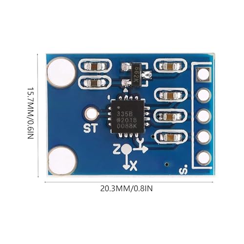 GERUI 2 Stück GY-61 ADXL335 3-Axis Accelerometer Angular Transducer Sensor,Analog Output 3-5V Sensor Modul kompatibel mit Arduino